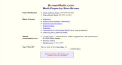 Desktop Screenshot of brownmath.com